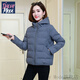 DALEY MODE棉服女裝棉衣外套女士冬天批發(fā)新款秋冬款外套女棉衣女短款面包服 霧霾藍 L 95-108斤