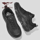 七匹狼男鞋休閑鞋男秋冬新款透氣潮流軟底運動(dòng)鞋戶(hù)外百搭防滑輕便徒步鞋 黑色 【標準皮鞋碼】 41