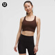 lululemon丨Energy 女士寬肩帶長款運動內衣 芯吸 LW2EBPA 熔巖棕 M