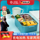 OQD德國加熱飯盒充電式免注水充電飯盒無需插電無線自動加熱飯盒保溫便當(dāng)盒學(xué)生免注水車載 1L 玫瑰紅分格內(nèi)膽（充電款）