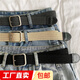 懶人腰帶 彈力帆布皮帶男女休閑戶外學(xué)生牛仔褲軍訓(xùn)百搭編制褲帶 【方扣】黑色