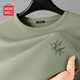 名創(chuàng)優(yōu)品（MINISO）春秋長(zhǎng)袖t恤男重磅華夫格潮牌休閑男士通勤百搭打底衫 棕櫚綠 XL