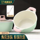 閃閃優(yōu)品陶瓷湯鍋燃?xì)庠畈徽冲佌翦伡矣弥笾酂蹂侂p耳煲湯鍋3-4人電磁爐 【配勺】陶瓷內(nèi)壁：湯鍋 24cm 4L