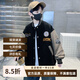 漢唐貝貝兒童裝男童春裝棒球服外套2025春秋冬款新款春季男孩大童夾棉衣服 黑色【春秋款】 140 (建議125-135cm 7-8周歲）