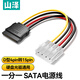 山澤 SATA電源線 臺式主機電腦硬盤連接線大4pin轉(zhuǎn)15pin轉(zhuǎn)接線轉(zhuǎn)換線延長線 UK-20