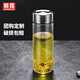 明霞單層玻璃杯男士便攜車載茶杯家用透明水杯隨手禮杯子 本色 420ml 420ml