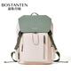 波斯丹頓（BOSTANTEN）大學(xué)生書(shū)包男生高顏值大容量電腦包旅行帆布雙肩包女簡(jiǎn)約 山系綠【防潑水丨可放16吋電腦】