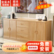 赤貝【包安裝】電視柜實(shí)木組合歐式邊柜小戶(hù)型收納地柜電視柜落地 140*40*70原木【三抽四門(mén)】