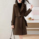 川朗連衣裙女2025秋冬季女裝新款新年戰袍小個(gè)子顯瘦西裝兩件套裝裙子 咖啡色 2XL （130斤-145斤）