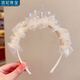 頂妃（DING FEI）女童甜美可愛發(fā)箍發(fā)飾寶寶生日頭紗發(fā)卡皇冠頭飾兒童公主超仙頭箍 黃色公主皇冠發(fā)箍  A08-301