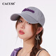 CACUSS棒球帽女春夏帽子女大頭圍顯臉小純棉鴨舌帽男軟頂戶(hù)外帽 灰色