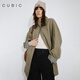 CUBIC【趙今麥同款】復古卡其色慵懶立領(lǐng)寬松休閑雙面風(fēng)衣DC6028 卡其綠 均碼