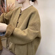 蜜樂奇小香風(fēng)外套女短款2025春秋新款女裝設(shè)計高級感寬松顯瘦小個子上衣 咖色 S 建議【85-100斤】