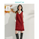 茵曼（INMAN）小香風(fēng)背心裙2025季女裝新品A字無(wú)袖連衣裙 法國紅 S