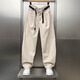 倉石一樹(shù)2026新款高端美式復古條絨彎刀褲男秋冬季加厚寬松直筒闊腿休閑褲 米色 3XL 【165-180斤】