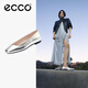 愛步（ECCO）芭蕾舞鞋 25年夏季新款圓頭羊皮單鞋舒適通勤淺口女鞋 舞悅234323 銀色23432301682 37