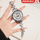 watchbond適用華為手表gt4/GT5表帶watch5女款41mm施華洛gt3新款watch gt4閃鉆金屬gt5pro/42女士18mm四葉草 【施華洛】四葉草-鏈?zhǔn)叫E圓-銀色+銀色接頭 G