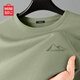 名創(chuàng)優(yōu)品（MINISO）重磅長(zhǎng)袖t恤男春秋季質(zhì)感華夫格青少年休閑潮流打底衫 棕櫚綠 L