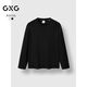 GXG男裝 商場(chǎng)同款雙色長(zhǎng)袖T恤男25年春打底衫 黑色  L
