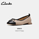 Clarks其樂Ubree15 Poppy女士新款蝴蝶結(jié)仙女風(fēng)芭蕾舞淺口單鞋淑女鞋 淺棕色 261813294 37.5