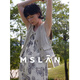 MSLAN丨商場(chǎng)同款2024年夏季新款寬松綁帶中長(zhǎng)款吊帶連衣裙MGBT033 杏仁色 L