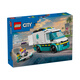 樂(lè)高（LEGO）城市系列車輛6歲+兒童拼搭玩具家居飾品生日禮物 60451 緊急救護(hù)車