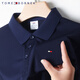 TOMMY JEANS湯米 純棉短袖T恤夏季男士翻領商務休閑Polo衫 24352藏青xh XL xl 175/135-150斤穿