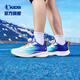 喬丹男女童同款跑步鞋兒童夏運動(dòng)鞋大童旋鈕扣童鞋 迷蒙藍/智能藍 35