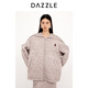 DAZZLE【青綠新年系列】地素棉服25年春新款福祿絎縫大翻領(lǐng)棉服 淺卡其色 XS