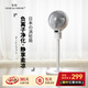 家奈（GENE by HIROSE）日本空氣循環(huán)扇立式家用靜音電風(fēng)扇落地扇負(fù)離子節(jié)能大風(fēng)量搖頭廣角送風(fēng)遙控易清洗CFS-20bi 天鵝白【臺地兩用】
