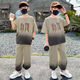 Radinka2025新款男童夏裝短袖長(zhǎng)褲套裝中大童運(yùn)動(dòng)童裝兒童薄款兩件套TDF HN短袖套裝-卡其 140