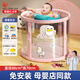 西哈泳士嬰兒游泳桶大號(hào)0-3歲可折疊寶寶洗澡桶盆家用浴桶可坐兒童泡澡桶 加粗支架粉色80x70萌趣脖圈套餐