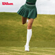 威爾勝（Wilson）官方25夏季新款女士MIDTOWN蜜糖帶底褲球袋一體織網(wǎng)球運動半身裙 田野綠 WW00160331GNG S /165/66A