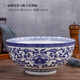 景德鎮【高溫釉下彩9英寸大湯碗】景德鎮青花瓷酸菜魚(yú)剁椒魚(yú)家用湯盆陶 青花瓷9英寸湯碗單個(gè)