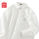 名創(chuàng  )優(yōu)品（MINISO）襯衫男款春季寬松涼感冰絲襯衣簡(jiǎn)約高級感復古潮流外套 白 XL