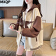 MXQP棒球服外套女2025春秋冬新款休閑夾克學(xué)院風寬松顯瘦加絨加厚上衣 杏色【春秋-高品質(zhì)】 薄款 L 110-130斤