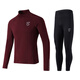 馬孔多（macondo）秋冬男女跑步保暖加絨內衣套裝貼身層戶(hù)外排汗快干運動(dòng)打底訓練服 櫻桃紅漆-男子 2XL