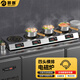 明朗商用電磁爐多頭3500w大功率2眼4眼6眼二頭三頭四頭六頭八頭煮麻辣燙專用灶8眼煲仔爐燒米線電磁爐 四頭橫排電磁爐【小火持續(xù)加熱】