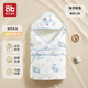 愛(ài)貝迪拉（AIBEDILA）包被嬰兒睡袋初生春夏四季產(chǎn)房抱被新生兒輕薄款棉包單巾秋冬被子 春秋-6層（鯨魚(yú)海洋）天然竹棉&7A抗菌