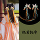 鉑吶苓兒童古風(fēng)發(fā)夾簪卡漢服頭飾妝造小女孩蝴蝶結(jié)國風(fēng)花朵飄帶流蘇仙氣 藍(lán)色蝴蝶發(fā)夾【一對裝】