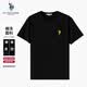 U.S. POLO ASSN.t恤男士短袖夏季休閑透氣寬松半袖男高端抗皺打底衫上衣男裝 黑色