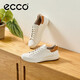 愛步（ECCO） 25年夏季新款牛皮系帶休閑板鞋 柔酷7號(hào)男鞋470824 白色/棕色42