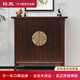 鈞禾 新中式雙門(mén)鞋柜老榆木玄關(guān)柜門(mén)廳柜隔斷柜古典邊柜全實(shí)木儲物柜 雙門(mén)玄關(guān)柜【圖片色】