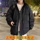 LEEREDPOI羽絨服男立領(lǐng)寬松休閑潮流百搭短款冬季保暖鴨絨冬天青年外套 黑色 XL 約145-170斤可穿
