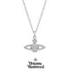 薇薇安·威斯特伍德（Vivienne Westwood）西太后正品土星水鉆項(xiàng)鏈毛衣鏈輕奢項(xiàng)鏈送禮七夕禮物女 銀-土星項(xiàng)鏈