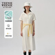 Teenie Weenie小熊女裝白色連衣裙2025夏季新款優(yōu)雅清新通勤氣質(zhì)襯衫裙 白色 L