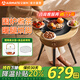 艾美特（AIRMATE）【24年新品圍爐煮茶】取暖器暖風(fēng)機(jī)電烤爐家用室內(nèi)烤火爐冬季多功能戶外家用小太陽暖腿神器圍爐 茶百變小魔桌-AIR13【贈(zèng)小茶壺+燒烤架】