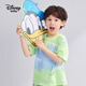 迪士尼（DISNEY）男童短袖T恤透氣排汗六一兒童節(jié)半袖上衣25夏DB321BE02漸變130