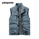 巴塔哥尼亞（Patagonia）新款馬夾男式美拉德外穿無袖休閑多袋工裝馬甲春秋外套 湖藍(lán)色 XL 130-145斤