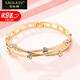 勞拉圖（LAOLATU）品牌手鐲女玫瑰金色韓版多層手環(huán)手飾品520情人節生日禮物送女友 閃耀小號（110斤以下拍）)